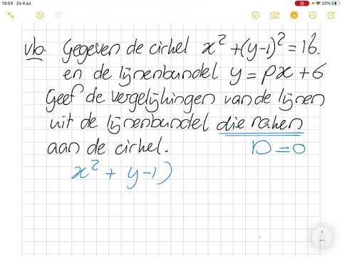 3Ath – wiskunde – H.12B – 12.4 snijden, raken of geen punt gemeenschappelijk met cirkel en lijn