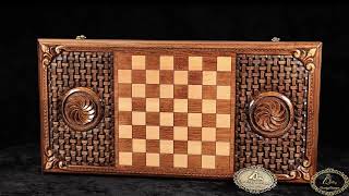 Eternity backgammon with braid motives, classic Chess Backgammon Classic Eternity With Patterns