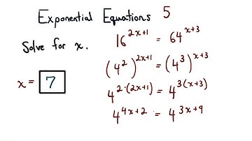 Exponential Equations Practice 5 - Visualizing Algebra