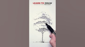Drawing a Tree for Architecture #shorts #challenge #tips