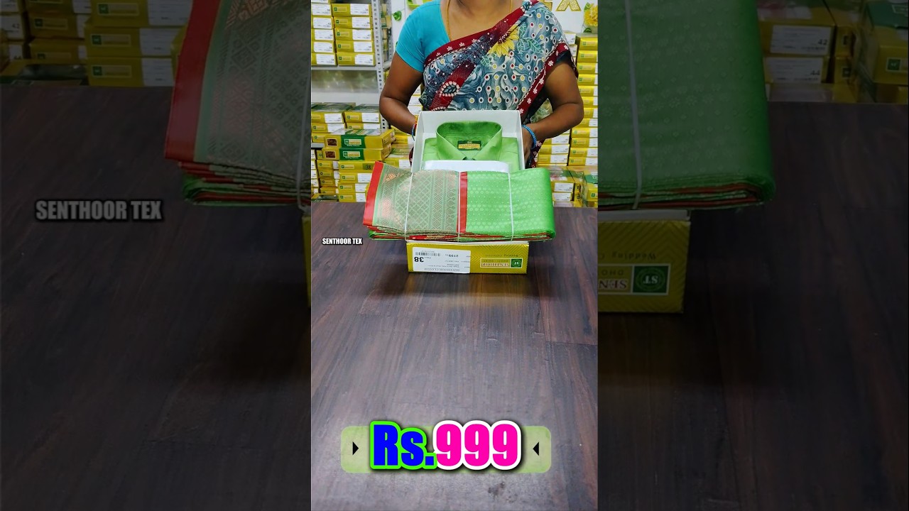 Most awaited couple set collection saree+ dhoti shirt combo Rs.999 only | watsapp - 99431 22077.