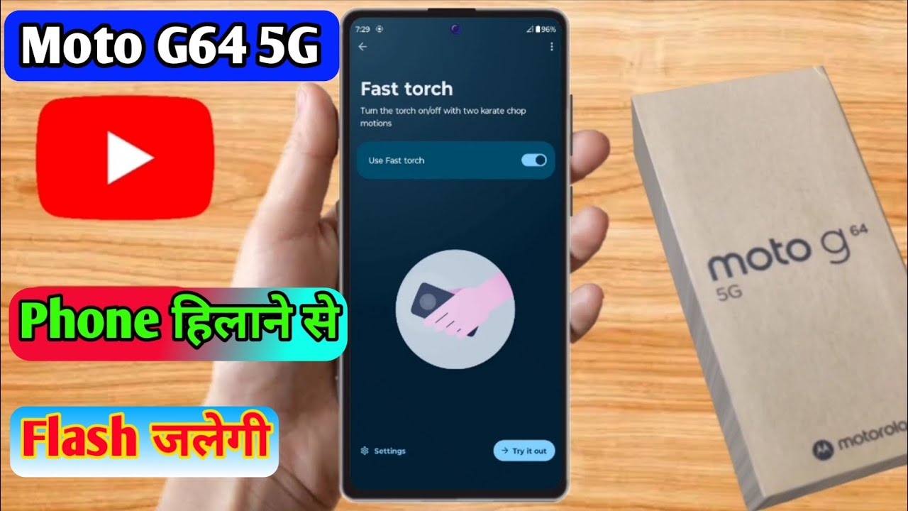 moto g64 5g shake to turn on flashlight, moto g64 5g fast torch setting