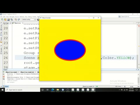 JavaFx Ellipse Program|JavaFx