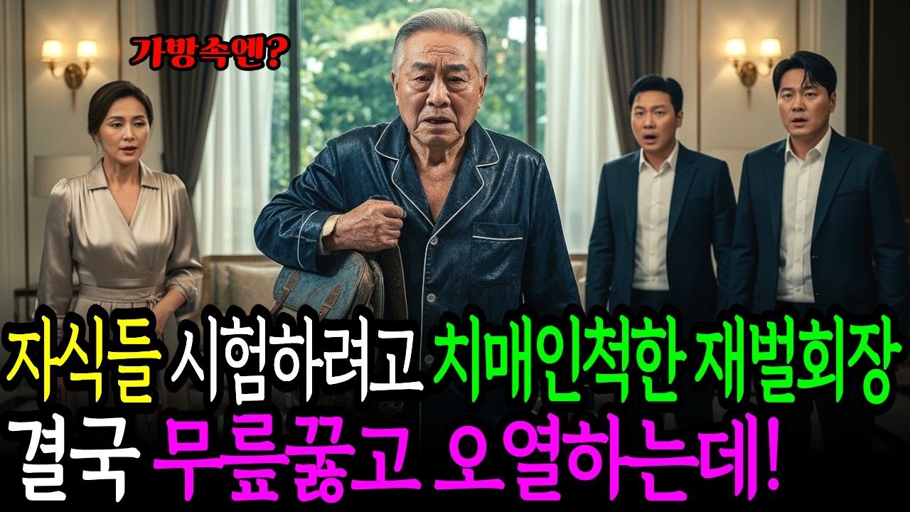 자식들 시험하려고 치매인척한 재벌회장, 끝까지 놓지않던 가방안에 들어있던 것은? 결국엔 무릎꿇고 오열하는데!ㅣ인생사연ㅣ노후사연ㅣ사연라디오ㅣ오디오북