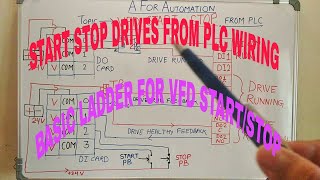 🔴START STOP WIRING OF VFD THROUGH PLC INPUT AND OUTPUT