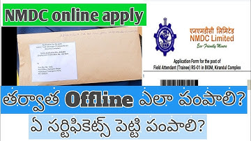 How to Apply NMDC Recruitment 2021 Telugu || How To Send offline Form || Smart Online||