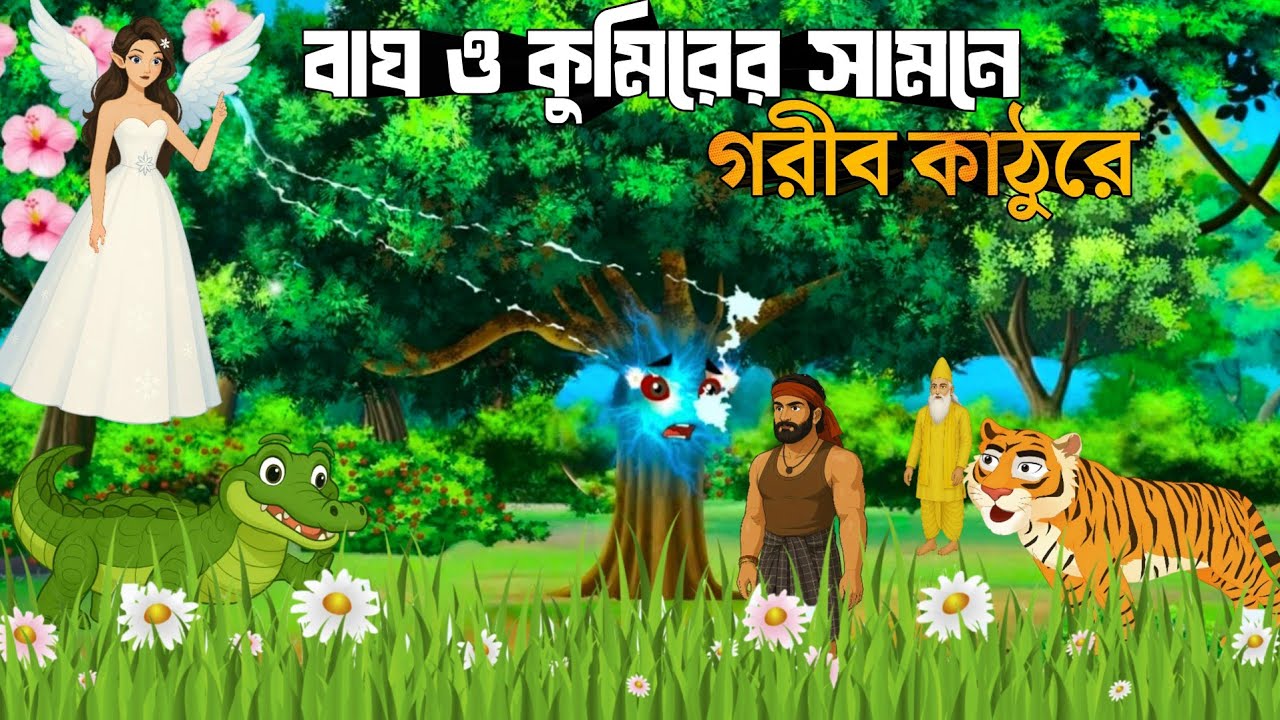 জঙ্গলে বাঘ–পরী–কুমিরের মুখোমুখি কাঠুরে। Bangla Cartoon story