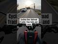 Cycling Over Railroad Tracks: Stay Calm and Loose