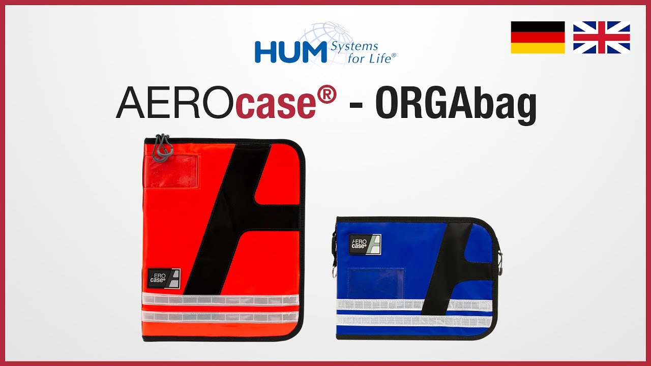 AEROcase ORGAbag Multi-Organizer DIN A4 (rot) - Mit Klemmbrett & Steckfächern Für Dokumente