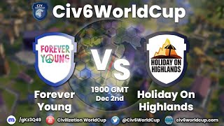 Forever Young vs Holiday on Highlands | CWC Season 7 | Group A | Civilization 6 ​