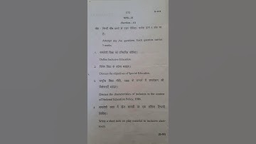 Creating an inclusive school ||    B. Ed exam paper || B.Ed notes