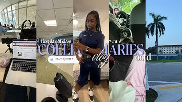 COLLEGE DIARIES 02  𖤐 | First Day of Classes Vlog | GRWM + OOTD