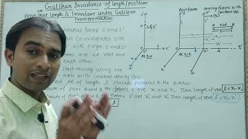 L-4 Galilean Invariance of Length, Acceleration & Laws of Motion|Galilean Variance of Velocity|B.Sc|