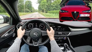 Alfa Romeo Giulia 2025 Pov Test Sürüşü Tributo Italiano 2.0 Turbo 280 Hp Awd