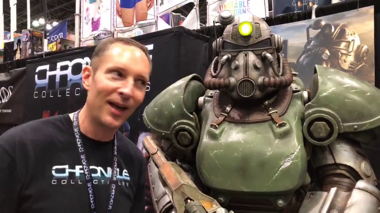 Nycc 18 Day 3 Live Fallout T 51 Life Size Statue Youtube