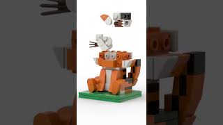 Lego Brick Tiger Custom Speedbuild Animation Short New
