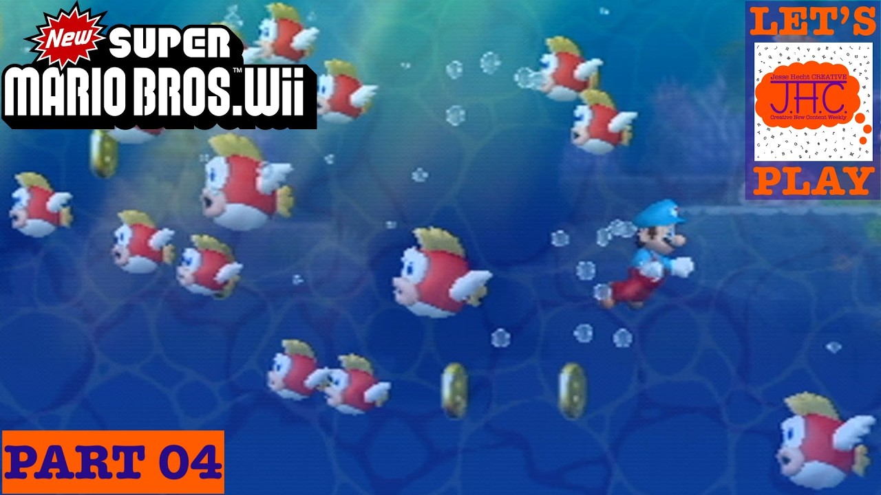 BLENDING IN? Let's Play New Super Mario Bros Wii PART 04 Bowser Junior Koopaling Propeller Penguin