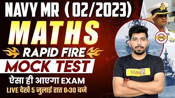 NAVY MR Maths Mock Test | NAVY MR 2023 | Maths by Akash Sir | Navy Maths Class