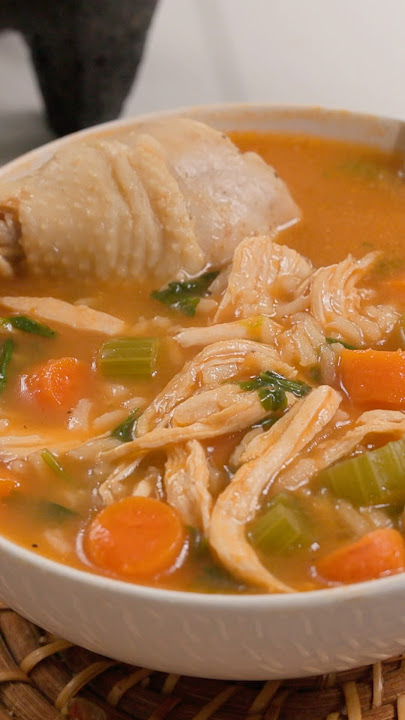 Caldo de Pollo con Arroz Mexican Chicken & Rice Soup #shorts