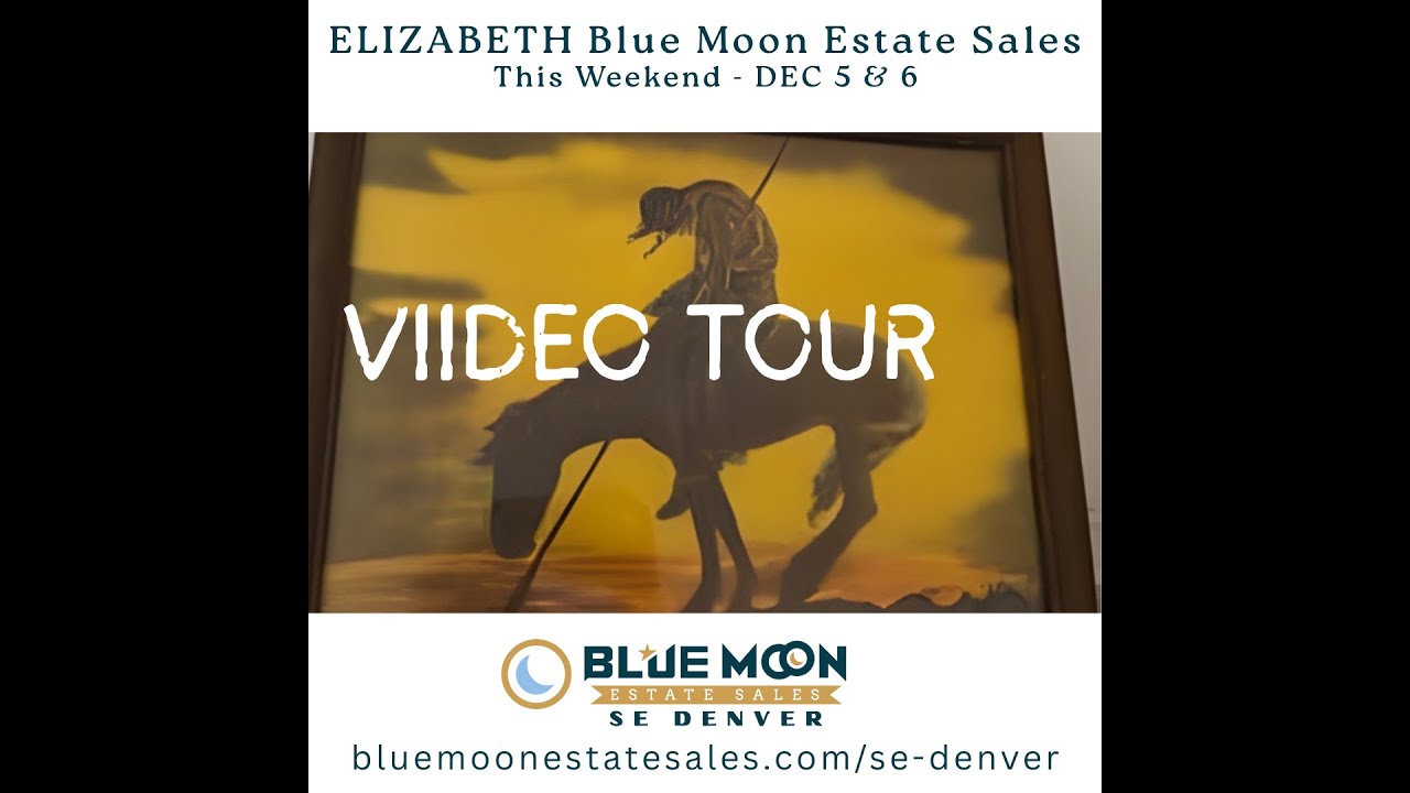 VIDEO TOUR   ELIZABETH Blue Moon Estate Sales This Weeked