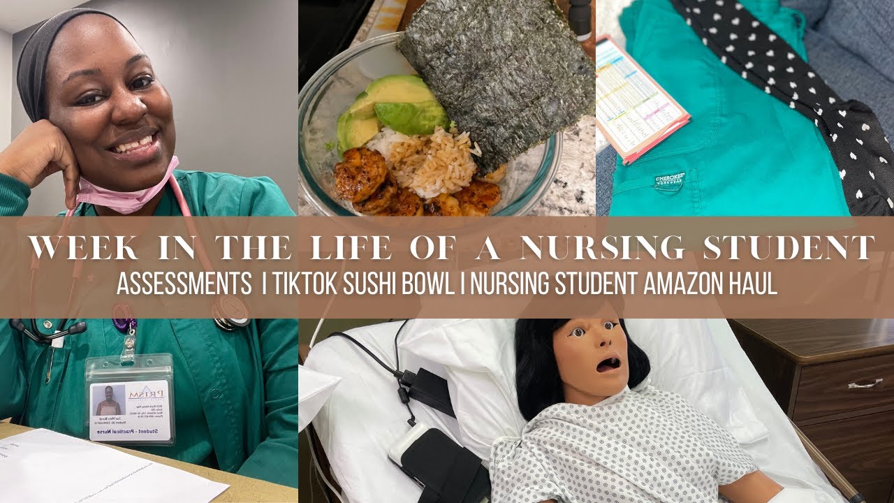 WEEK IN THE LIFE OF A NURSING STUDENT VLOG I ASSESSMENTS I TIKTOK SUSHI ...
