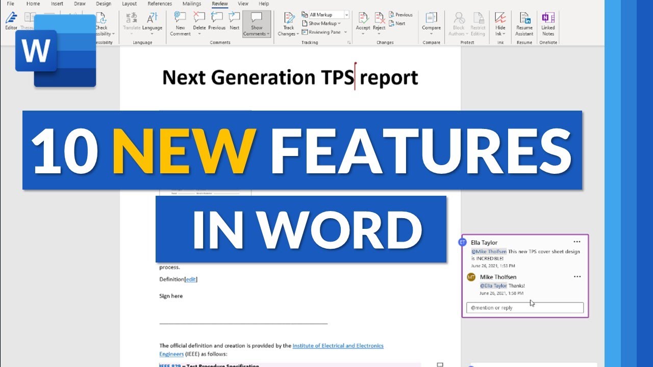 Top 10 Microsoft Word New features for 2021 // New features in Microsoft Word 365 Desktop and web