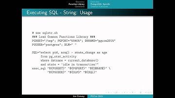 Scripting with PostgreSQL - SDPUG at CARI.net
