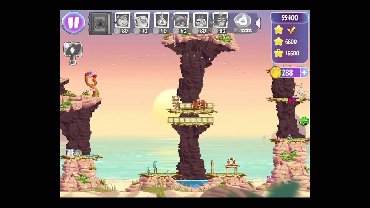 Angry Birds Stella Episode 2 Level 55 3 Stars Walkthrough YouTube