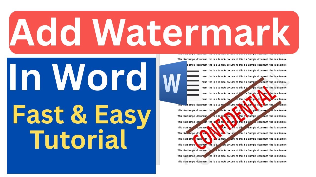 How to Add Watermarks in Word | Easy Step-by-Step Tutorial - YouTube
