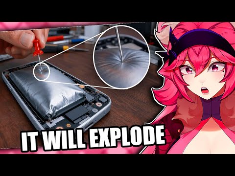 Unhinged VTuber reacts to "Ignoring Lithium Battery Safety Warnings" by Concept Crafted Creations