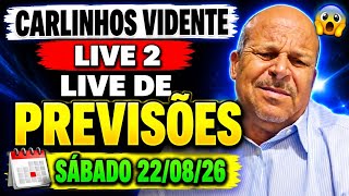 CARLINHOS THE PSYCHIC LIVE 2 WITH UNPRECEDENTED PREDICTIONS SATURDAY 08/22/26 #carlinhosvidente #...