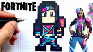 COMO DIBUJAR ENVISION SKIN FORTNITE PIXEL ART