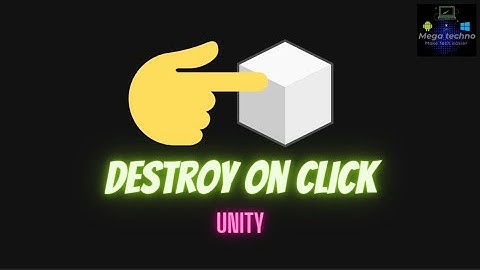 How to destroy a gameobject on click in unity