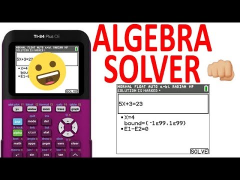 Solving Algebra Problems on the TI-84