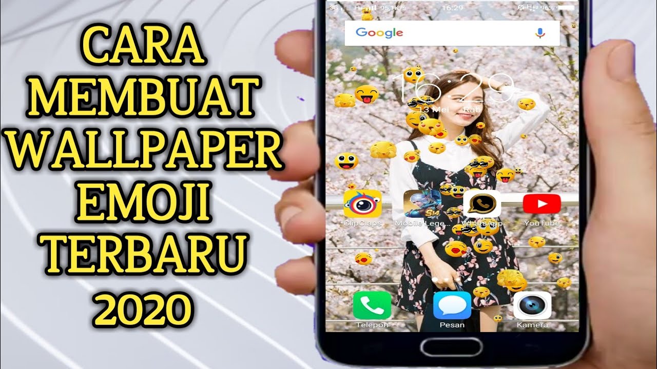 Cara membuat wallpaper  emoji  di semua hp android YouTube