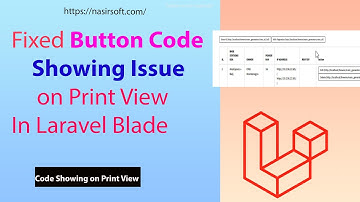 Fixed Link of anchor tag is also printing in Laravel Blade Issue | Printing page Button code showing