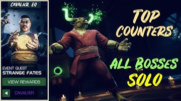 Strange Fates - All Bosses SOLO! EQ Cavalier Difficulty! - Marvel Contest Of Champions