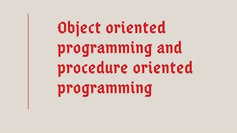 Object Oriented programming | Procedure oriented programming| c language c++ | Net Educator