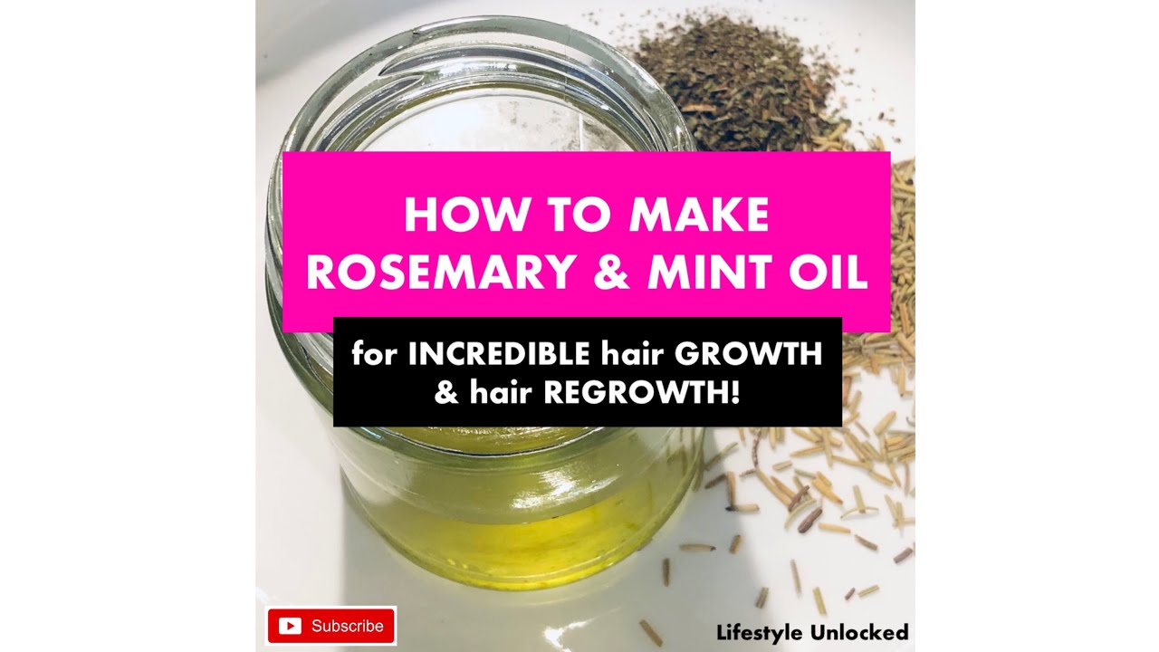 How to make Rosemary & Mint Oil for HAIR GROWTH & REGROWTH IN BALD