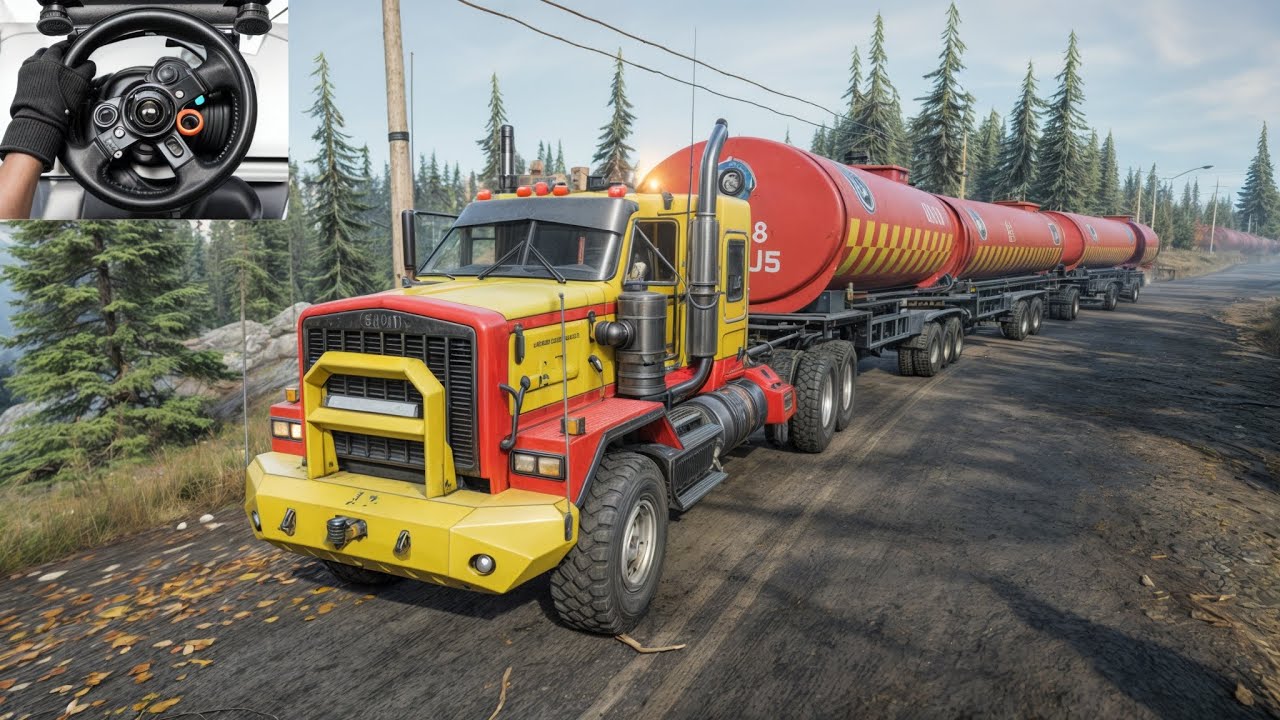 SnowRunner - Extreme Fire Rescue Tankers Haul With TWM G500 | SnowRunner | Logitech G29 | 