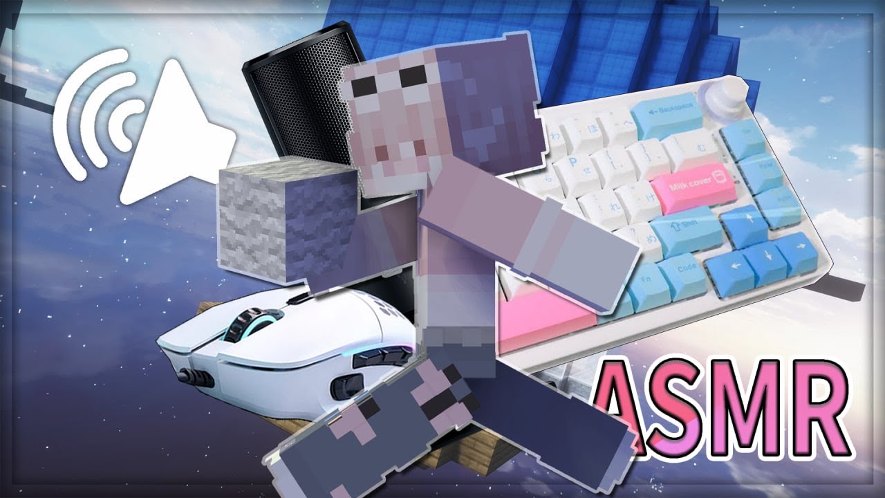 【Linear Switches】Custom keyboard Mouse Sounds ASMR (Handcam) Hypixel