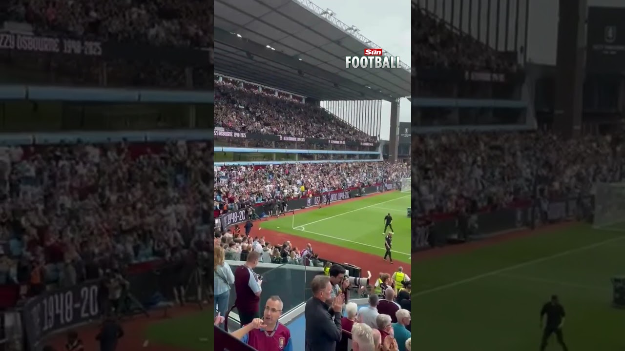 Aston Villa fans pay tribute to Ozzy Osbourne at Villa Park 💜