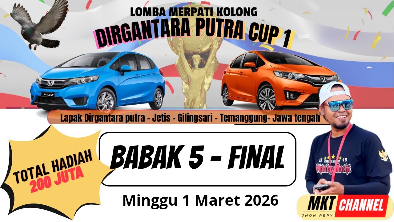 🔴 MINGGU BABAK 5 - FINAL‼️EVENT MOBIL HONDA JAZZ LAPKOL DIRGANTARA PUTRA TEMANGGUNG