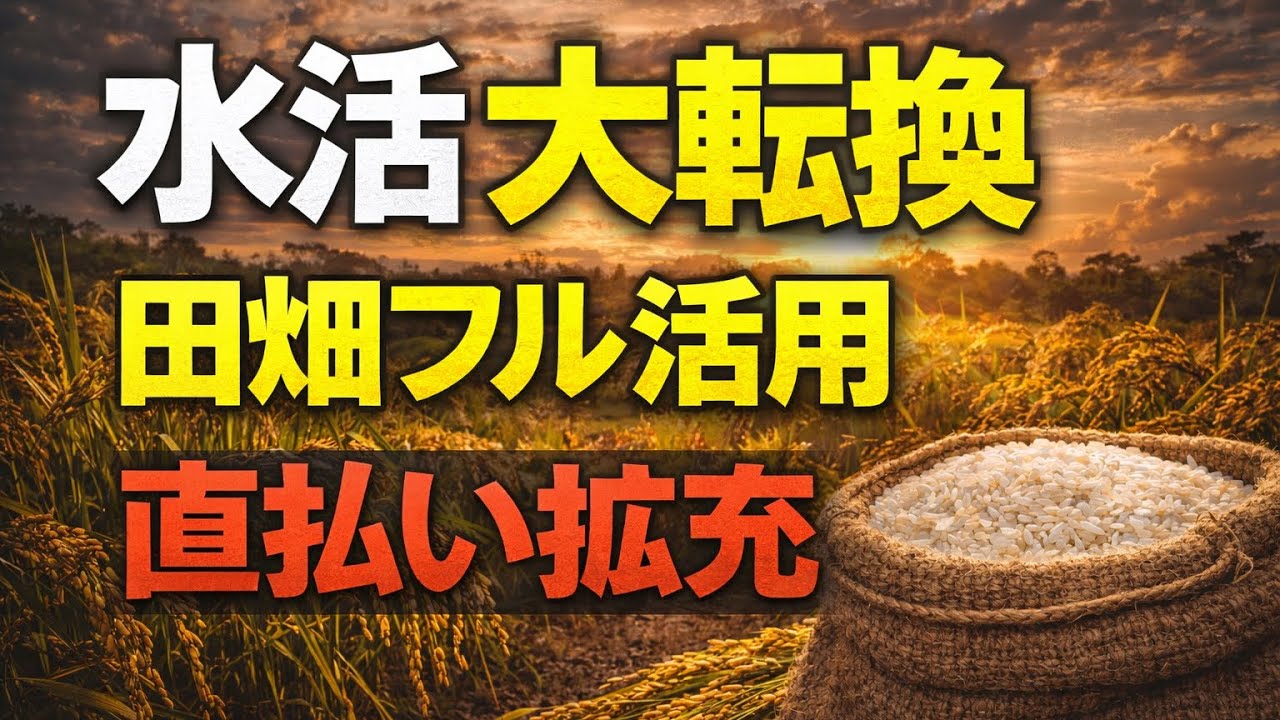 水田政策見直し直払い制度はどう変わる？