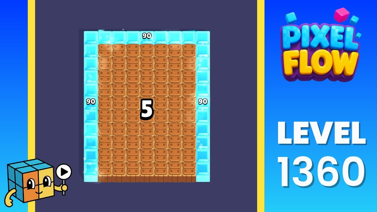 Pixel Flow Level 1360 (Very Hard) Walkthrough Solution - YouTube