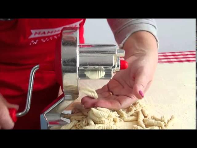 Making gnocchi with a Vitantonio Dual Cavatelli Gnocchi Maker running on my  KitchenAid stand mixer. 