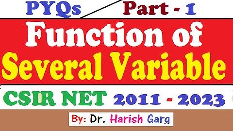 PYQs on Function of Several Variable | Part 1 | Short Cut tricks | CSIR NET 2011 to 2023