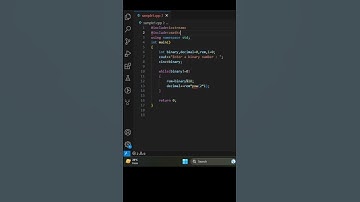 Binary To Decimal || c++ programming || binary ➡️ decimal #binary #decimal #shorts #youtubeshorts