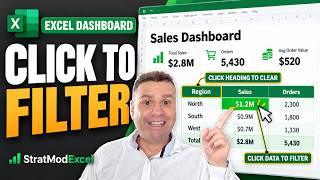 Build a Dynamic Excel Dashboard: Click to Filter Instantly