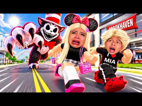 WE SURVIVED THE CAT IN THE HAT ATTACK in BROOKHAVEN | Roblox